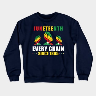 Juneteenth Breaking Every Chain Since 1865 Black History Crewneck Sweatshirt